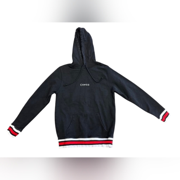Chnge Hoodie EUC Kangaroo Black Pull Over Size Small - Picture 5 of 10